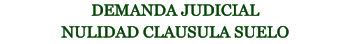 DEMANDA JUDICIAL  NULIDAD CLAUSULA SUELO